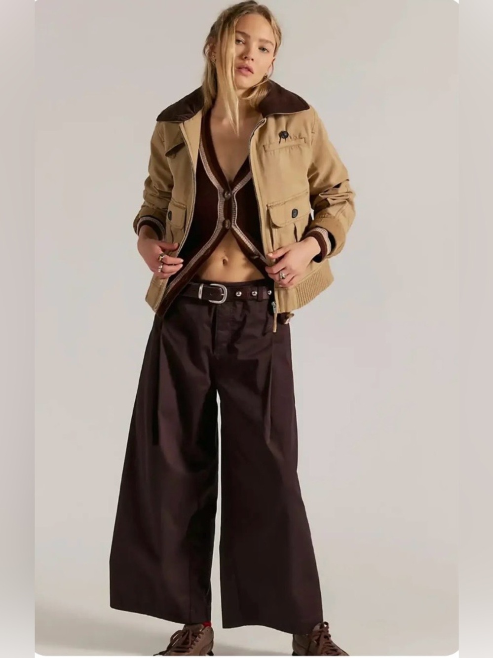 9. BNWT Free People $220 Silverlake Chino in Chocolatier. 100% cotton